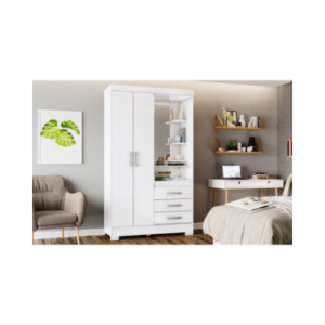 Guarda-Roupa Solteiro 2 Portas 3 Gavetas B64