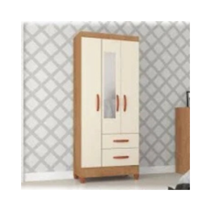 Guarda Roupa Solteiro 3 Portas 2 Gavetas Fortaleza